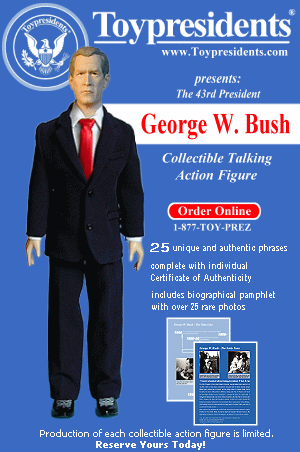 NEW EDUCATIONAL TALKING ACTION FIGURE DEPICTS U.S. PRESIDENT 
